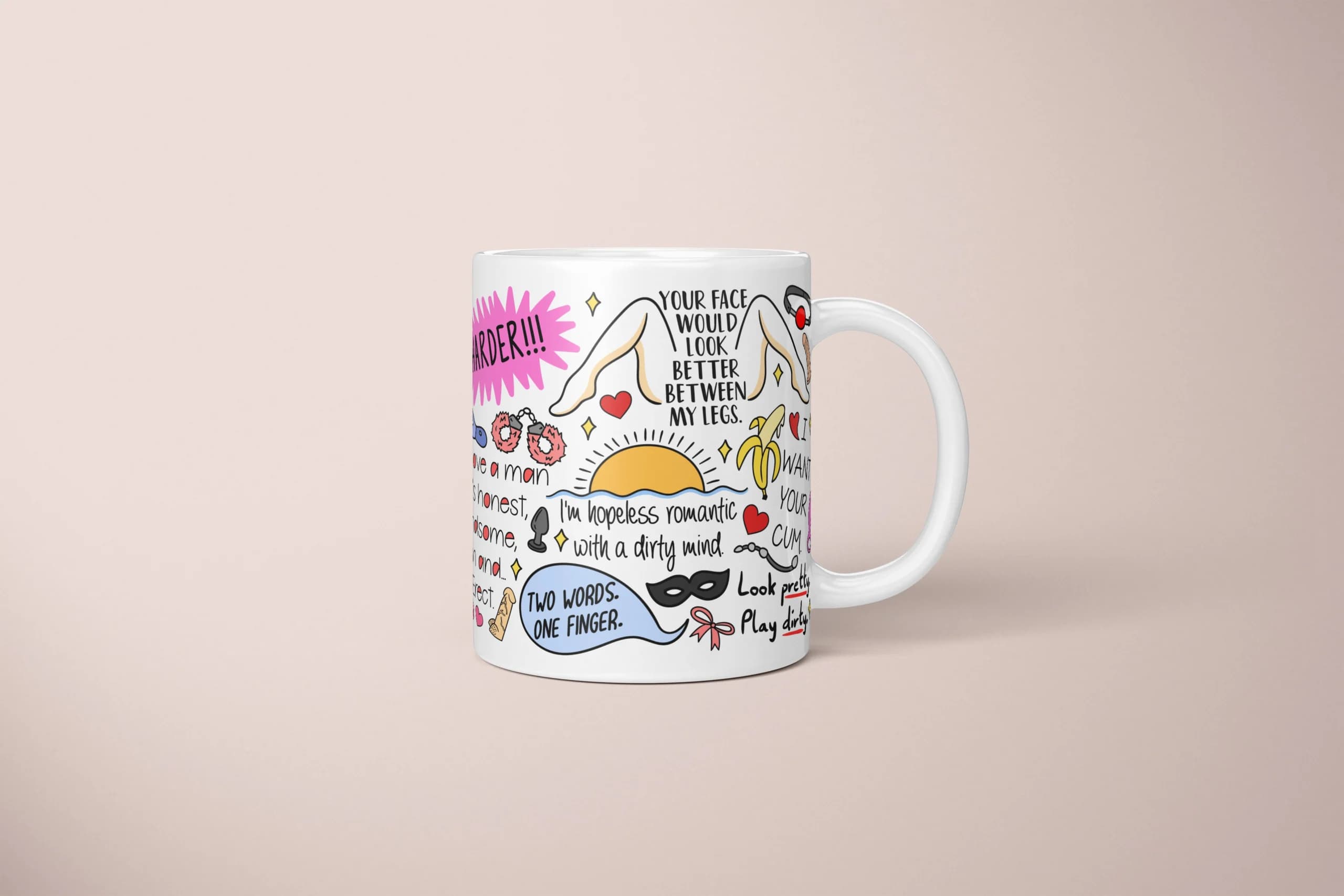 Naughty For Her Quotes Mug – Adults Only Gift - primary mug mockup