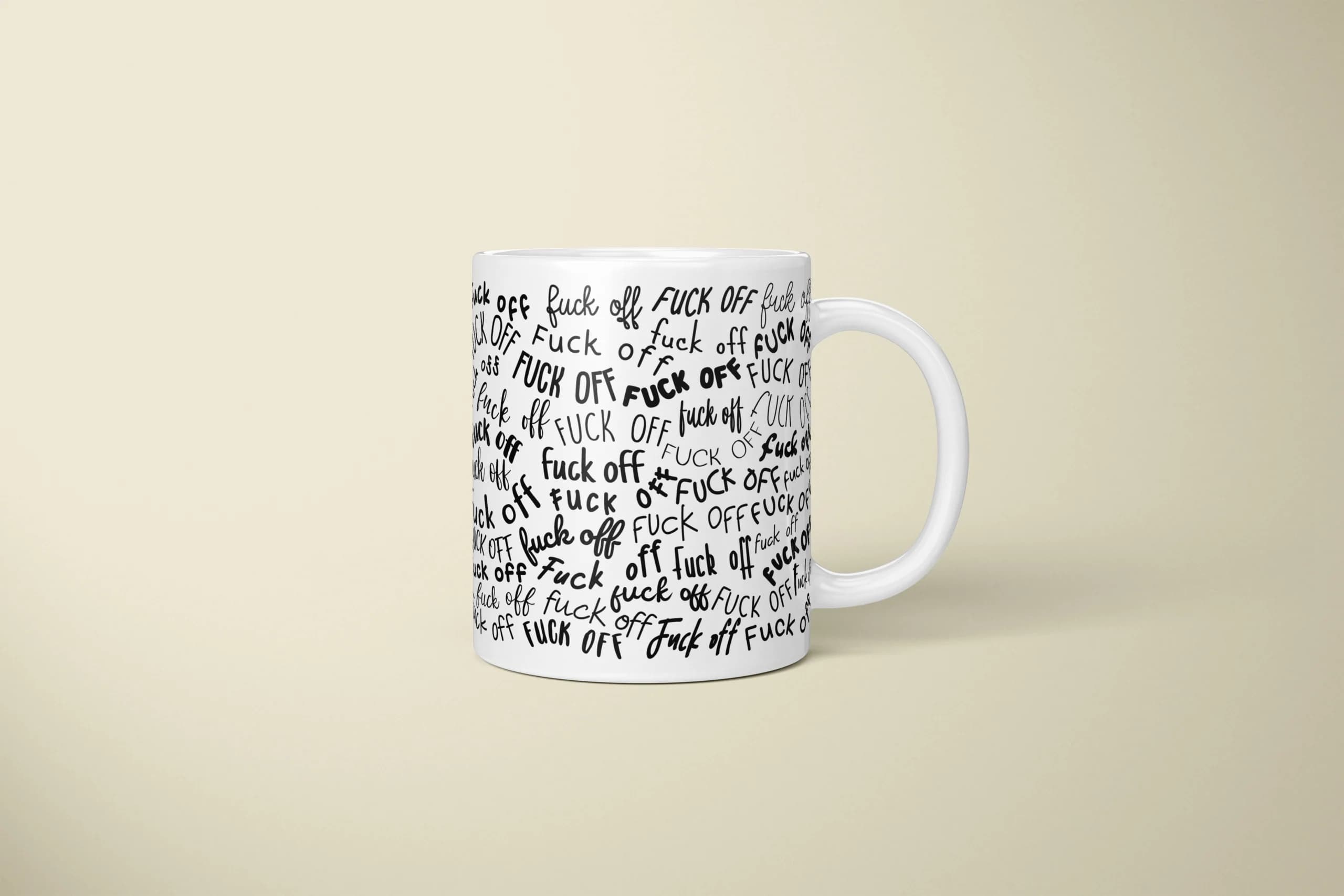 Profanity Pattern Mug – Rude Boundary Gift - primary mug mockup
