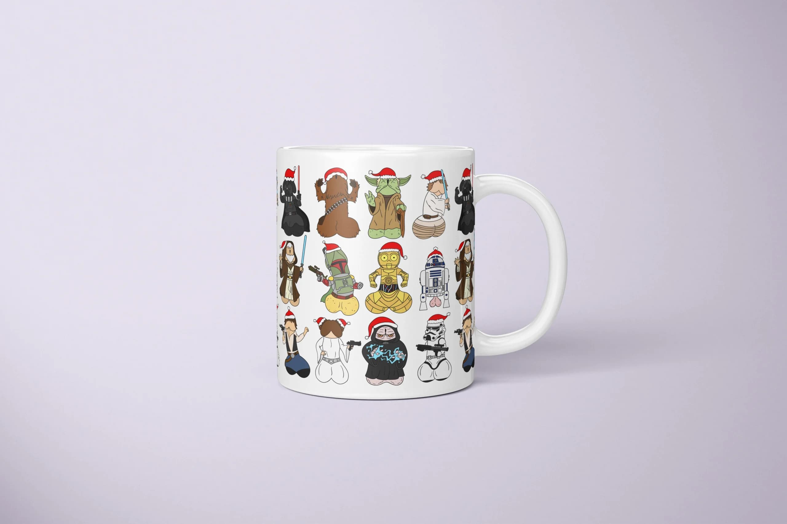 Space Wizard Christmas Penis Mug – Naughty Sci-Fi Parody Gift - primary mug mockup