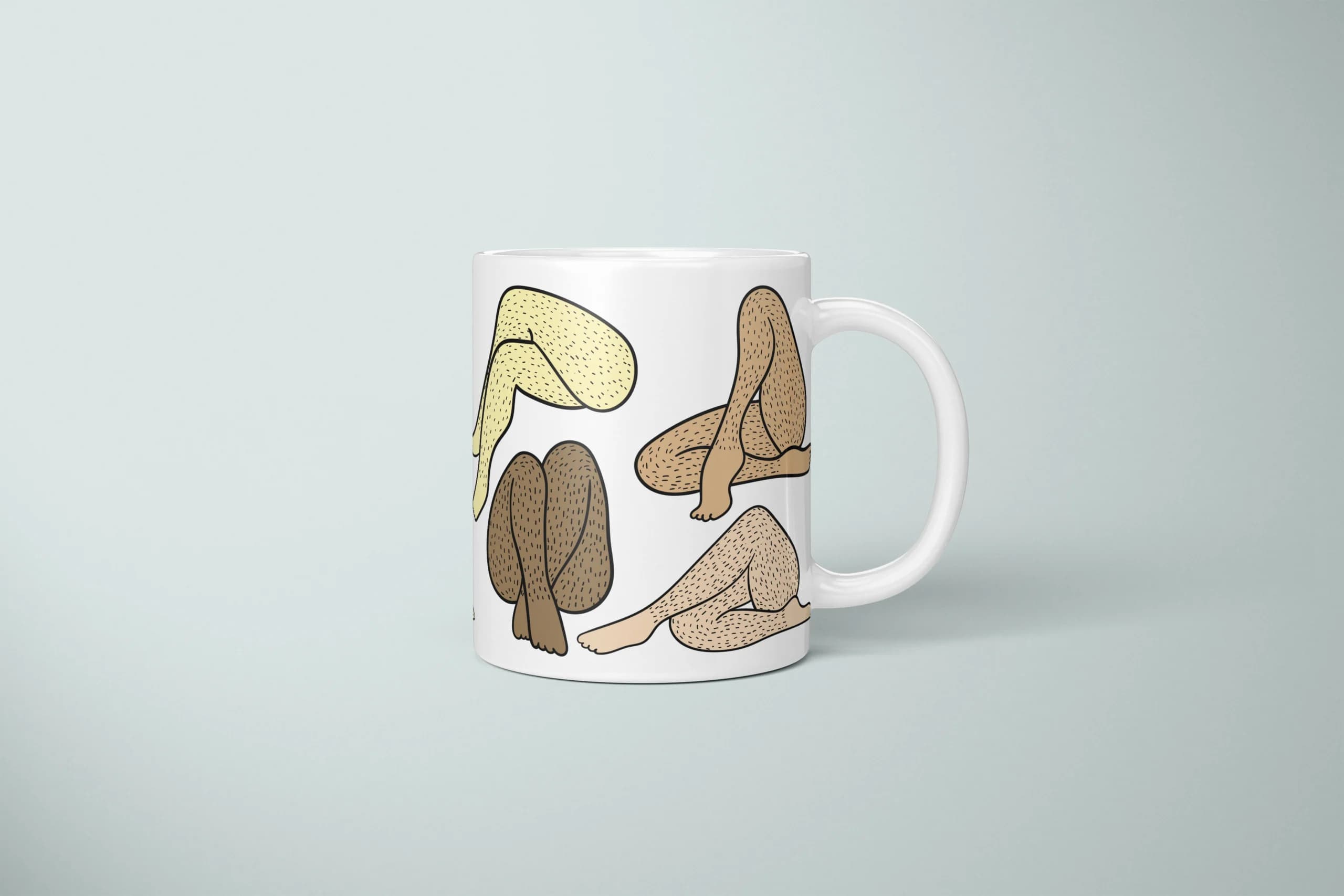 Women’s Legs Mug – Cheeky Body Art Gift - primary mug mockup